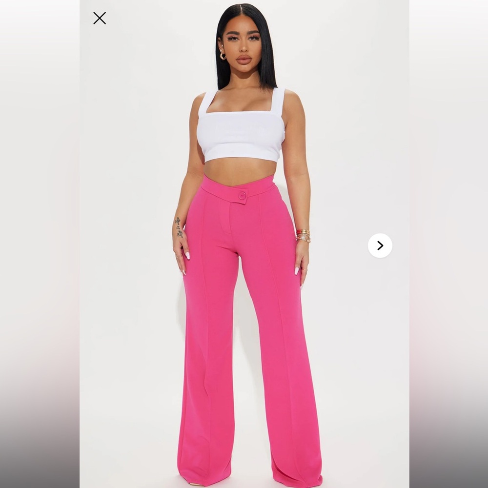 Pink Wide Leg Pants